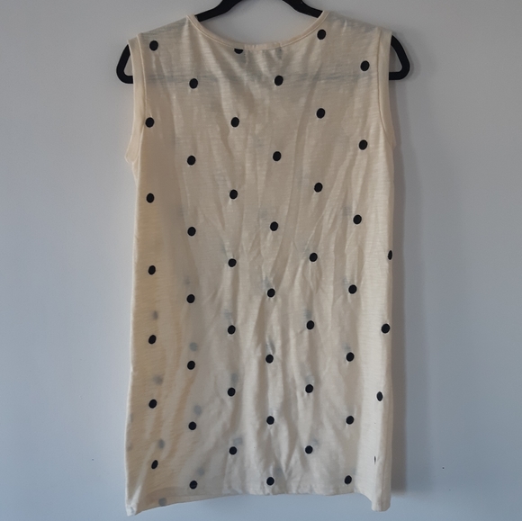 MINKPINK XS Cream Black Spot Fall T Shirt Tan - Picture 3 of 6